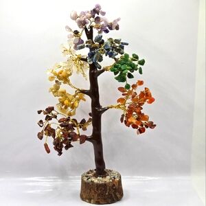 Gemstone Bonsai Tree Amethyst, Lapis Lazuli, Rock Crystal, Jade and Agate